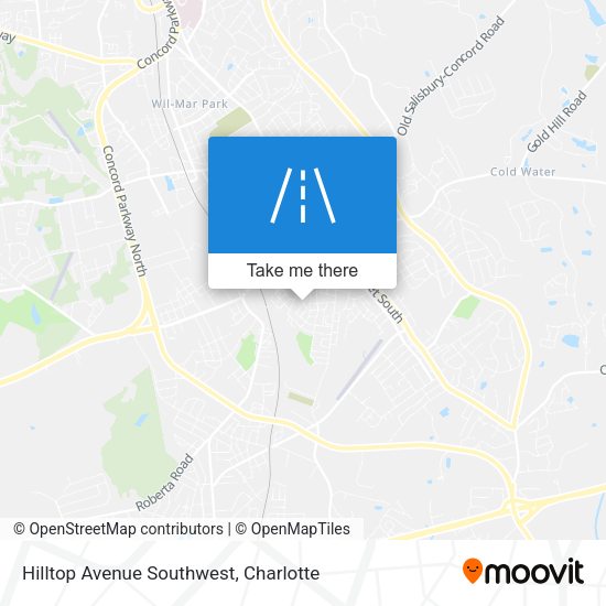Hilltop Avenue Southwest map