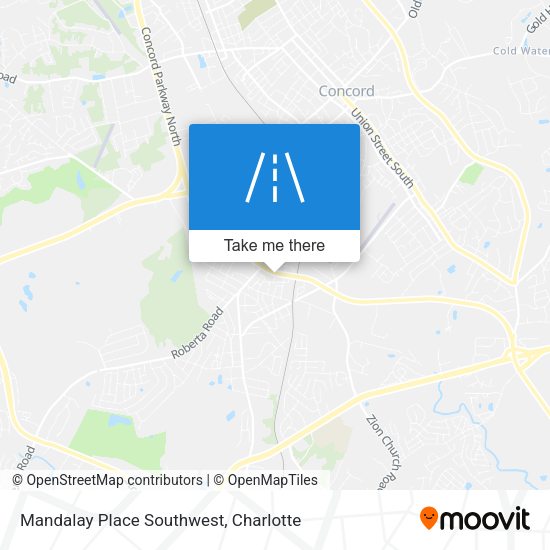 Mapa de Mandalay Place Southwest