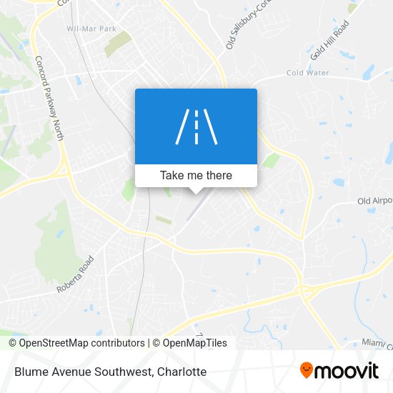 Blume Avenue Southwest map