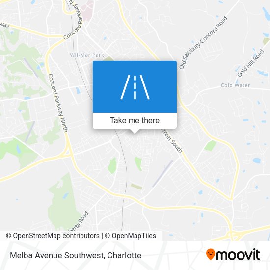 Melba Avenue Southwest map