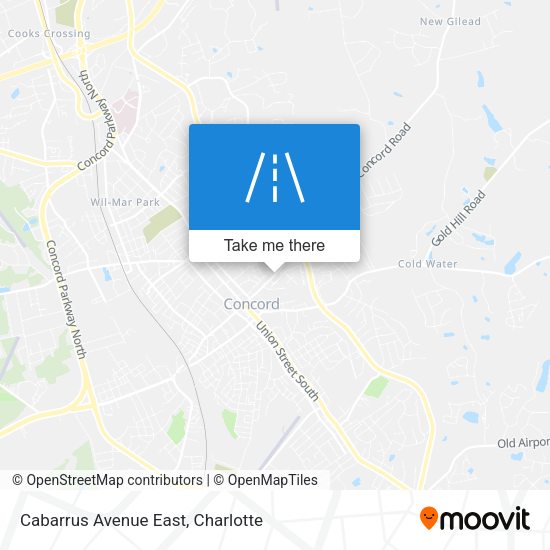 Mapa de Cabarrus Avenue East