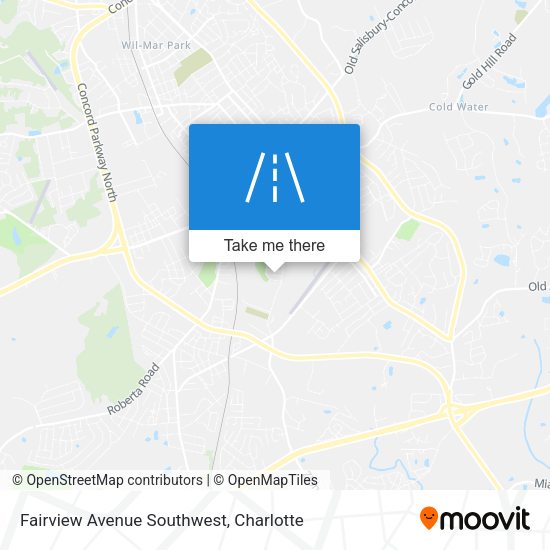 Fairview Avenue Southwest map