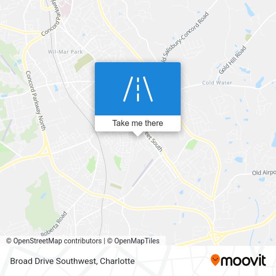 Broad Drive Southwest map