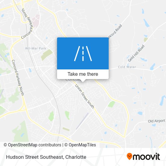 Hudson Street Southeast map