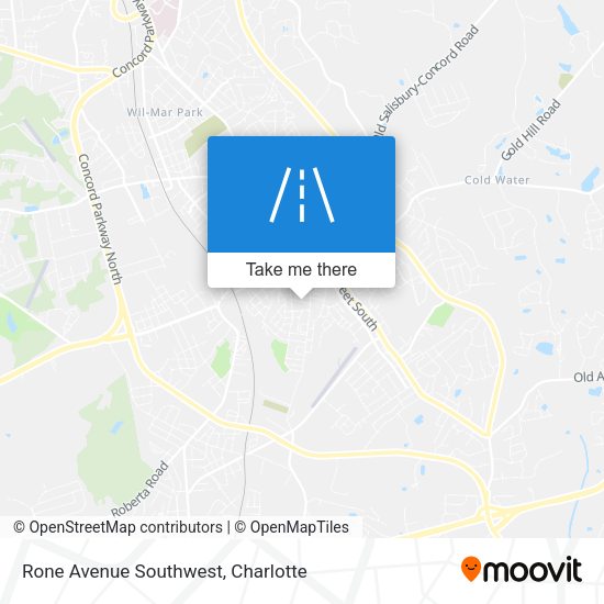 Rone Avenue Southwest map