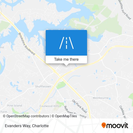 Evanders Way map