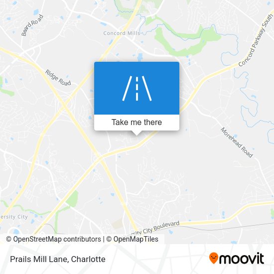 Prails Mill Lane map
