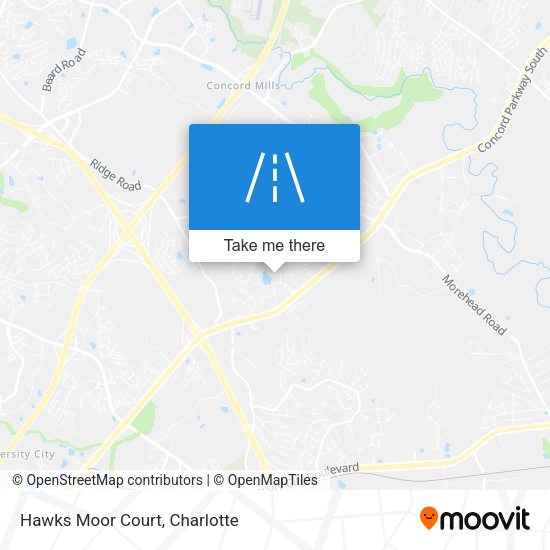Hawks Moor Court map