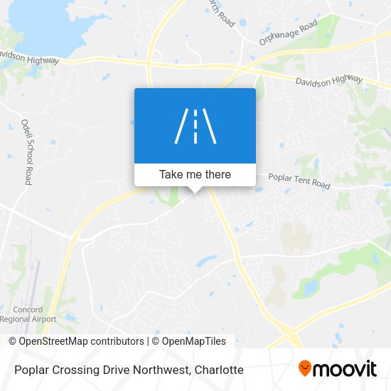 Poplar Crossing Drive Northwest map