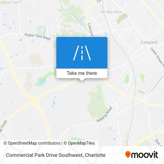 Commercial Park Drive Southwest map