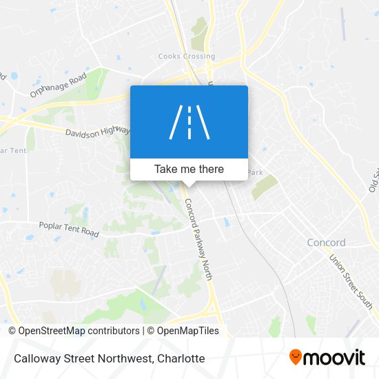 Calloway Street Northwest map