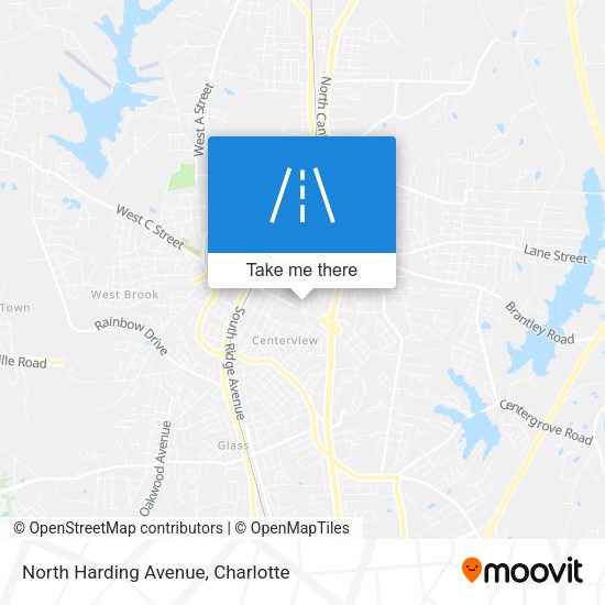 North Harding Avenue map