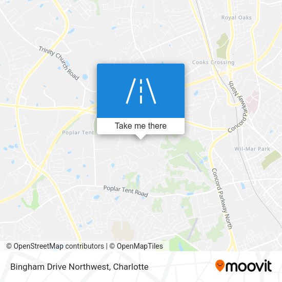 Bingham Drive Northwest map