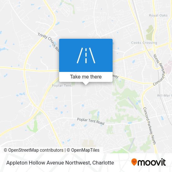Appleton Hollow Avenue Northwest map