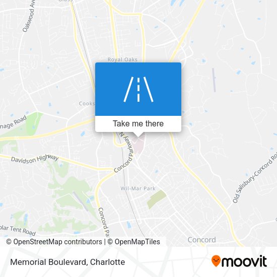 Memorial Boulevard map