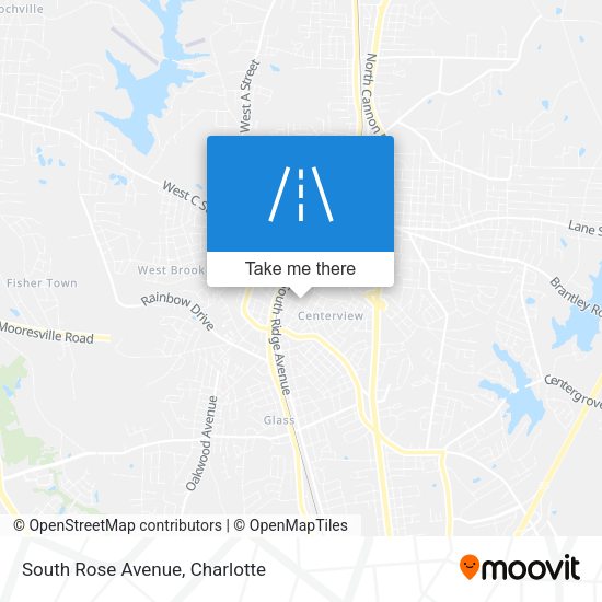 South Rose Avenue map