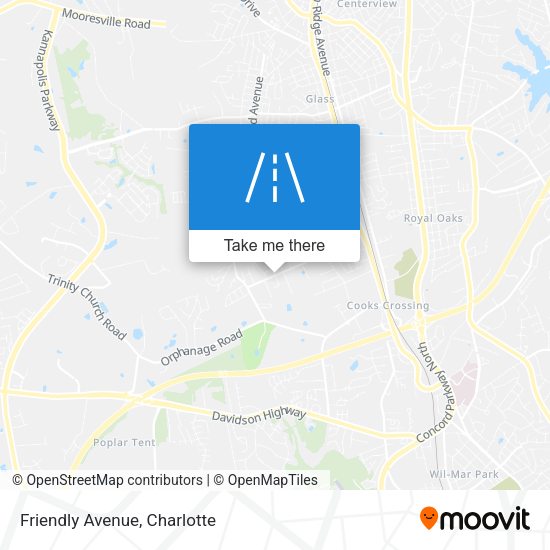 Mapa de Friendly Avenue