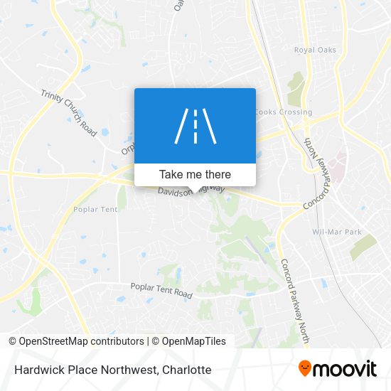 Mapa de Hardwick Place Northwest