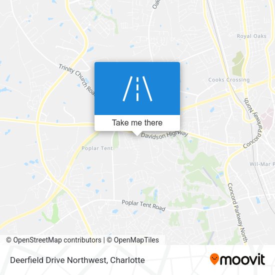 Deerfield Drive Northwest map