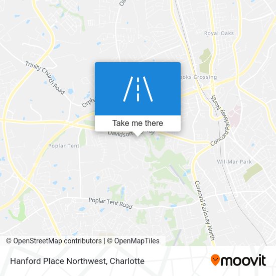 Mapa de Hanford Place Northwest