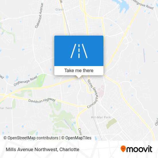 Mills Avenue Northwest map