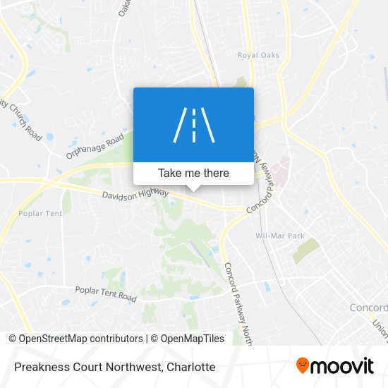 Mapa de Preakness Court Northwest