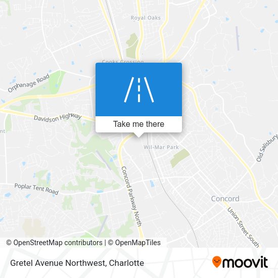 Gretel Avenue Northwest map