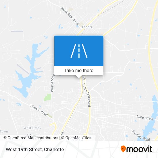West 19th Street map