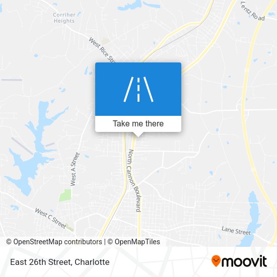 East 26th Street map