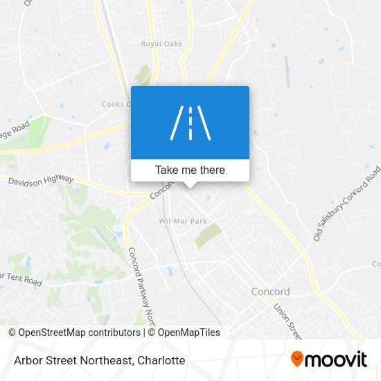 Arbor Street Northeast map