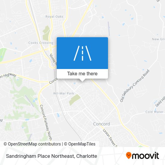Mapa de Sandringham Place Northeast