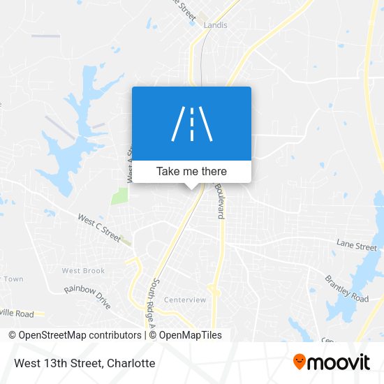 West 13th Street map