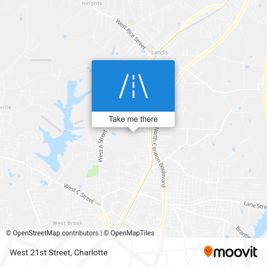 West 21st Street map