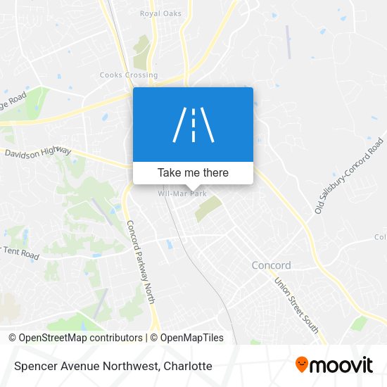 Spencer Avenue Northwest map