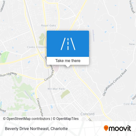 Beverly Drive Northeast map
