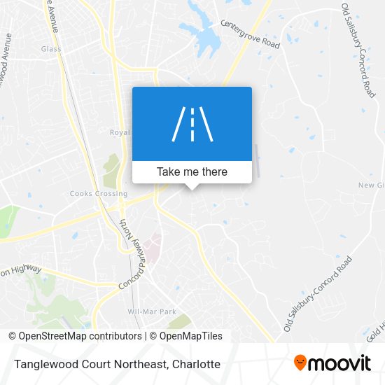 Tanglewood Court Northeast map