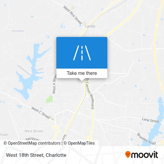 West 18th Street map