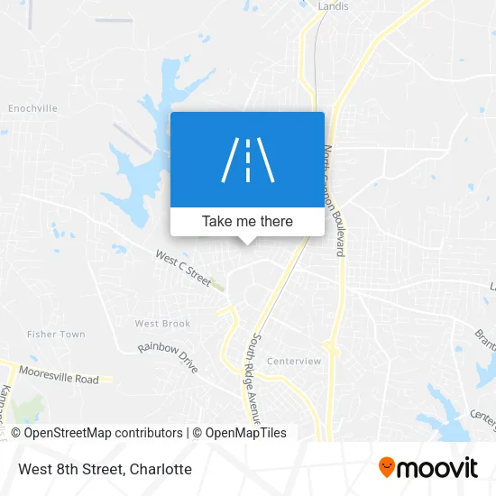 West 8th Street map