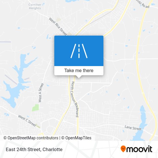 East 24th Street map