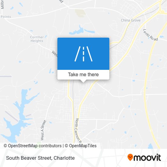 South Beaver Street map