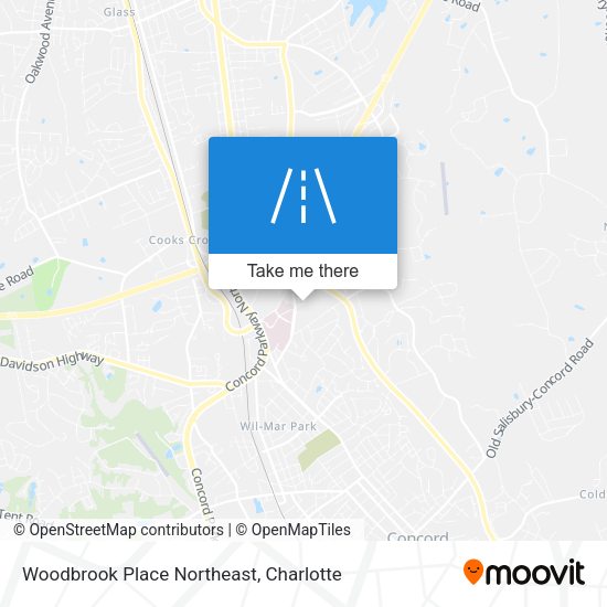 Mapa de Woodbrook Place Northeast