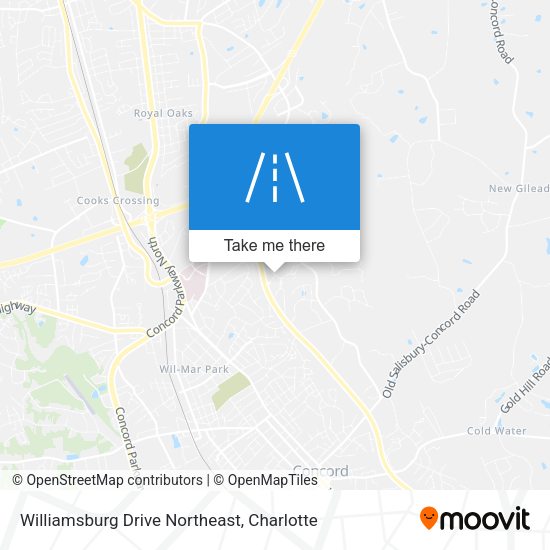 Williamsburg Drive Northeast map
