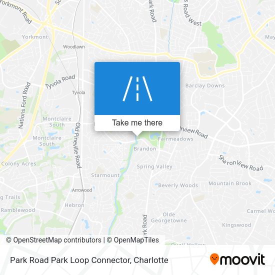 Mapa de Park Road Park Loop Connector