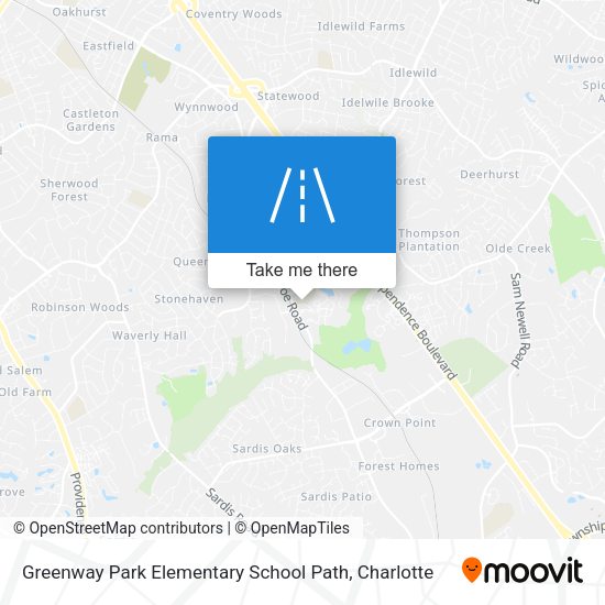 Greenway Park Elementary School Path map
