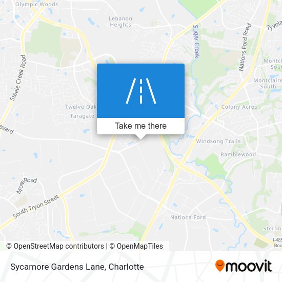 Sycamore Gardens Lane map