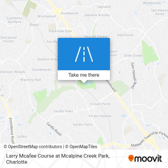 Larry Mcafee Course at Mcalpine Creek Park map