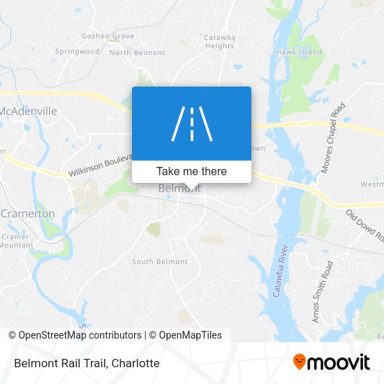 Mapa de Belmont Rail Trail