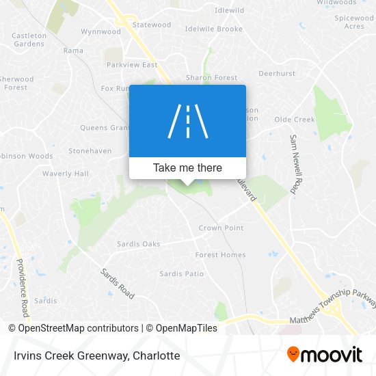 Mapa de Irvins Creek Greenway