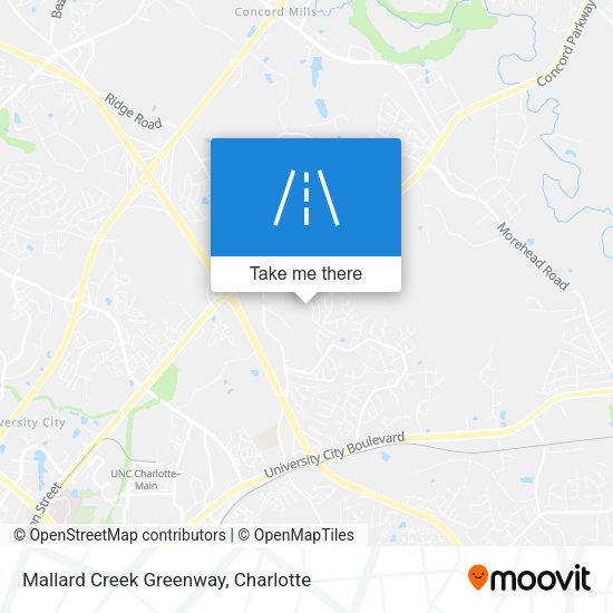 Mallard Creek Greenway map