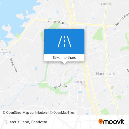 Quercus Lane map